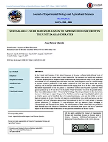 Sustainable use of marginal lands to improve food security in the United Arab Emirates